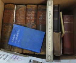 Box of books to include: 'The History of Pembrokeshire' James Phillips first edition, 1909, 'King