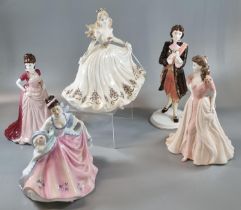 Four Coalport figurines to include: ladies of Fashion 'Joanne', 'Prince Charming', 'Cinderella'