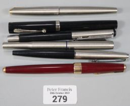 Collection of writing instruments: Parker pens etc. (B.P. 21% + VAT)