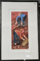 After Muriel Williams (20th century), 'Potato Pickers', limited edition coloured print No. 192/495