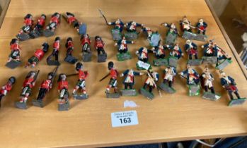 Collection of various painted cast metal soldiers, various regiments and eras. (B.P. 21% + VAT)