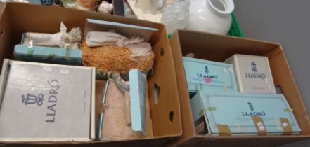 Two boxes of assorted Lladro figures/figurines, in their original boxes. (7) (B.P. 21% + VAT) Not