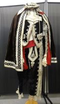 Late 19th/early 20th Century Spanish brown velvet and silver embroidered Matador outfit or el