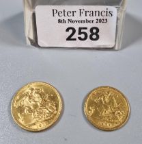 George V Gold full Sovereign dated 1912 together with an Edward VII gold Half Sovereign dated