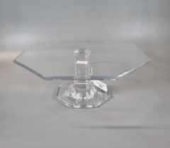 Tiffany & Co. glass octagonal cake stand/tazza. (B.P. 21% + VAT)