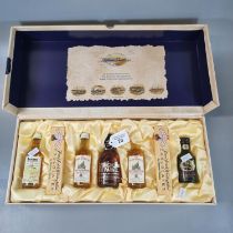 A Century of Quality Highland Distilleries, a cased set of whisky miniatures to include: Tamdhu, The