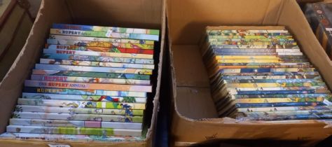 Two boxes of assorted Rupert Bear Annuals, various. (B.P. 21% + VAT)