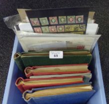 box with all world collection of stamps in albums and on various pages. 100s of stamps. (B.P.