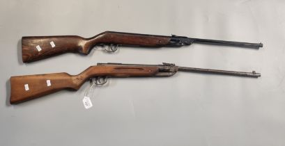 Diana Model 23 break action air rifle. Together with another Webley and Scott Jaguar break action