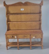 Modern miniature oak pot board dresser. (B.P. 21% + VAT)