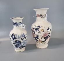 Mason's Ironstone Mandalay vase. 31cm high approx. together with a Mason's Ironstone Sapphire vase