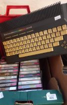 Commodore +/4 computer console , Datassette , with cased games and programmes (no power supply). (