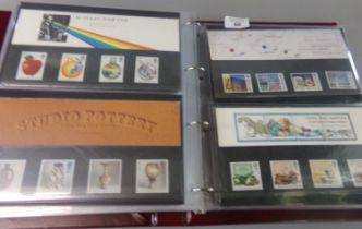 Great Britain collection of presentation packs with stamps 1969 to 1997 period in royal Mail