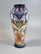 Modern limited edition Moorcroft tube-lined 'Geneva' (Gentian) vase, designed by Philip Gibson,