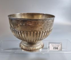 Small silver presentation bowl of fluted form, Challenge Cup Handicap. 11 troy oz approx. (B.P.