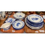 Two trays of Royal Doulton 'Norfolk' dinner ware items to include: lidded tureen, plates, meat