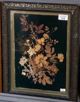 Framed collage of dried flowers and foliage. 32x24cm approx. (B.P. 21% + VAT)