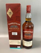 Bottle of Tamnavulin Speyside Single Malt Scotch Whisky sherry cask edition. 1L. 40% vol. In