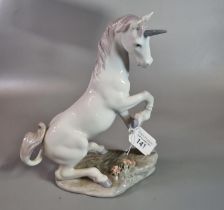 Lladro Spanish porcelain Privilege 'Magical Unicorn' sculpture in original box. 22cm high approx. (