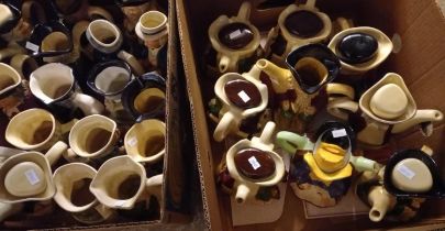 Three boxes of assorted modern novelty teapots, character jugs etc. (3) (B.P. 21% + VAT)