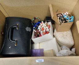 Collection of various costume jewellery and jewellery boxes, necklaces, Celtic design bangle and a