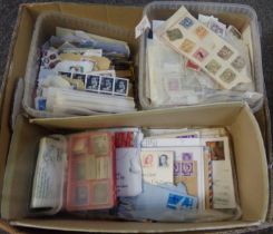 Large selection of All World stamps in various small boxes and plastic tubs. 100s. (B.P. 21% + VAT)
