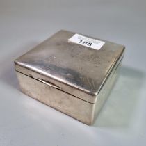 Early 20th century silver cigarette case on square form. (B.P. 21% + VAT)