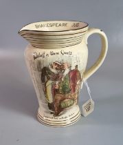 Royal Doulton D2779 Shakespeare jug, Merry Wives of Windsor, Falstaff and Dame Quickly. (B.P.