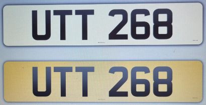 To be sold after 12 noon: Cherished car registration number UTT 268 on Retention Document V778W.