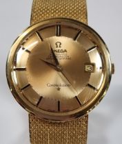 Omega 18ct gold gentleman's automatic Constellation chronometer bracelet wristwatch, having gold