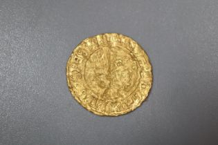 Henry VIII (1509-47), hammered gold Half Angel coin. 2.6g approx. (B.P. 21% + VAT)