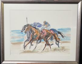 Elizabeth Armstrong (20th century British), horseracing scenes to include: Penman winning the