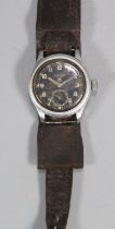 Timor British Military stainless steel 'Dirty Dozen' wristwatch, having Arabic numerals to the black
