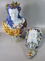 French 'Faience De Rouen' bust of 'Summer' marked to the reverse 'Rouen 1647', this being a