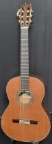 Handmade Manuel Contreras II Premium Series six string acoustic guitar, double top model with signed