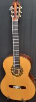 Handmade Juan Hernandez Spanish six string acoustic guitar, 'Maestro', signed to the internal