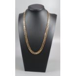 9ct gold gents curb link chain. Marked 375. 42.5g approx. Length 51cm approx. (B.P. 21% + VAT)