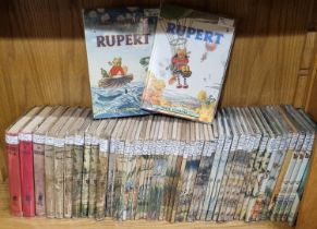 Large collection of 'the Adventures of Rupert, 'More Rupert Adventures', 'The Rupert Book', 'The New