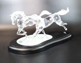 Swarovski Crystal glass sculpture, 'The Wild Horses', designed by Martin Zendrom, limited edition of