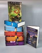 Rowling, J. K. , a collection of 'Harry Potter' large print edition hardback books, seven volumes to
