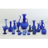 A collection of Syrian or Hebron pitchers and vases