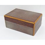 A Cigar box / humidor in burr wood