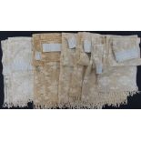A Cypriot set of eight hand crocheted curtains.