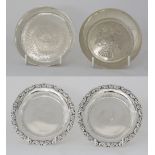 A collection of silver dishes