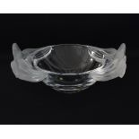 A French Lalique round clear crystal bowl