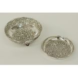 Two Greek silver dishes