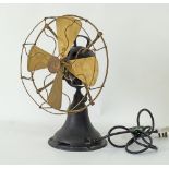 An electric desk fan