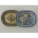 Two British ceramic meat plates