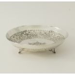 A Greek footed silver fruit bowl