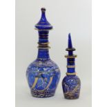 Two Bohemian decanters